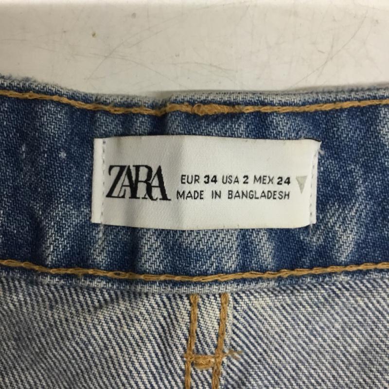 ザラ ZARA パンツ デニム、ジーンズ 34 無地 水色 / ライトブルー / レディース USED 古着 中古 10156054