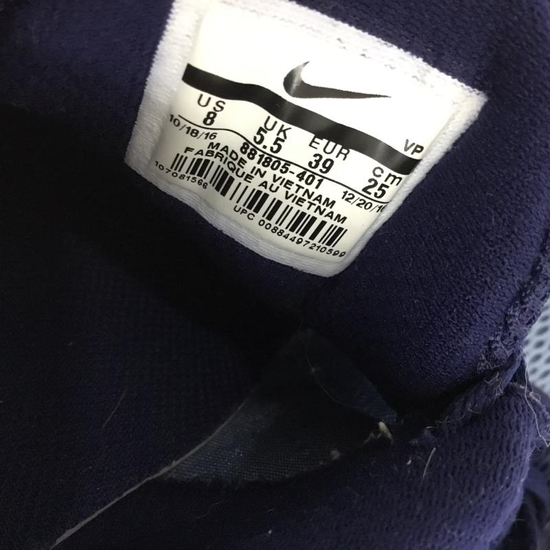 ナイキ NIKE スニーカー スニーカー 881805-401 25cm 25.0cm ロゴ、文字 青 / ブルー / blue X 紺 / ネイビー / navy メンズ USED 古着 中古 10156056