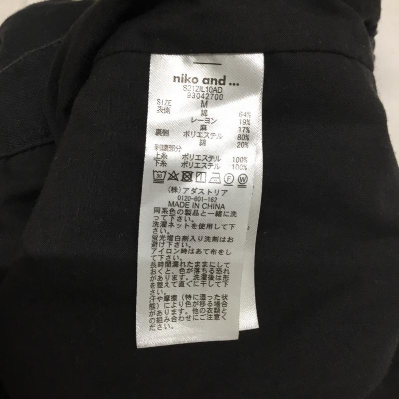 ニコアンド niko and... パンツ スラックス M 無地 黒 / ブラック / black レディース USED 古着 中古 10156059
