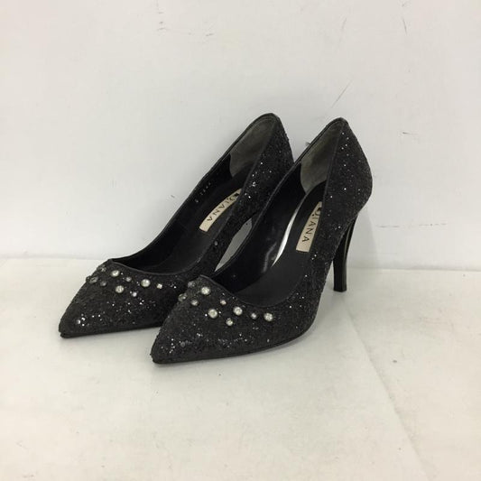 ダイアナ DIANA パンプス パンプス ポインテッドトゥ ラメ 22.0cm 無地 黒 / ブラック / black レディース USED 古着 中古 10156062