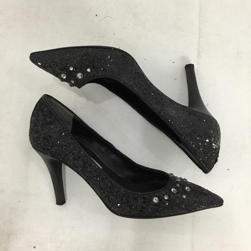 ダイアナ DIANA パンプス パンプス ポインテッドトゥ ラメ 22.0cm 無地 黒 / ブラック / black レディース USED 古着 中古 10156062