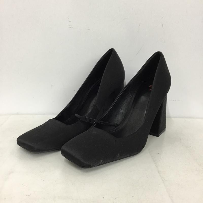ザラ ZARA パンプス パンプス 1210 110 800 スクエアトゥ ハイヒール 39 無地 黒 / ブラック / black レディース USED 古着 中古 10156064