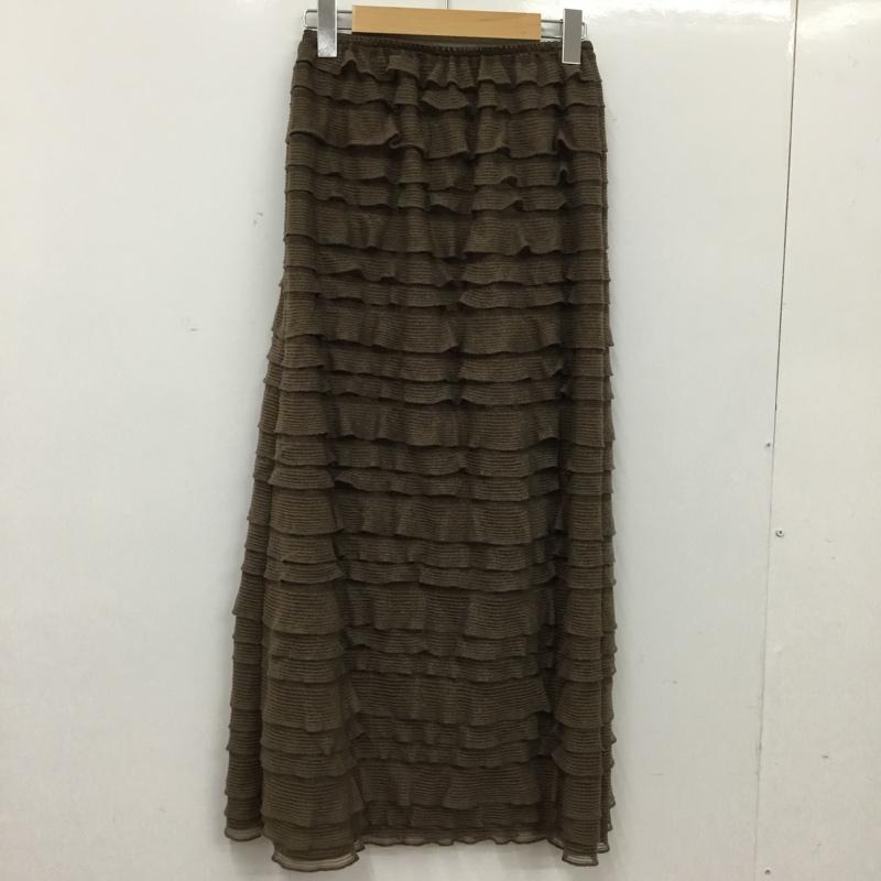 サマンサモスモス Samansa Mos2 スカート ロングスカート FREE 無地 茶 / ブラウン / brown レディース USED 古着 中古 10156074