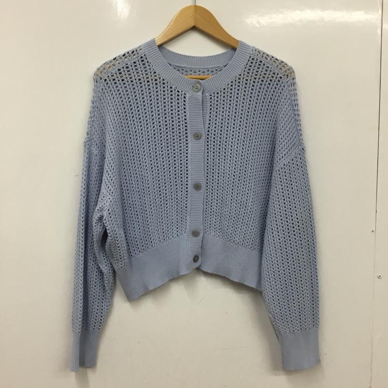 ローリーズファーム LOWRYS FARM カーディガン 長袖 FREE 無地 水色 / ライトブルー / レディース USED 古着 中古 10156078
