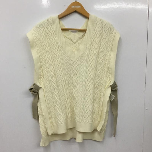 ジェナエスパスメルヴェイユ jena espace merveilleux ベスト ベスト FREE 無地 アイボリー / アイボリー / レディース USED 古着 中古 10156086