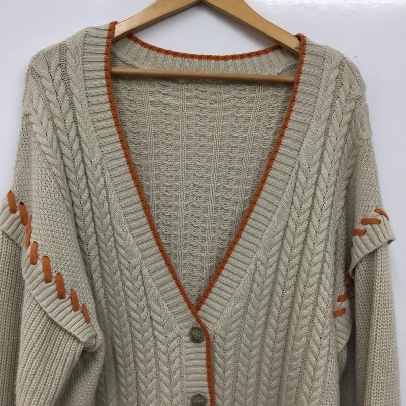 ジャバ Java カーディガン 長袖 XL 無地 ベージュ / ベージュ / beige レディース USED 古着 中古 10156087