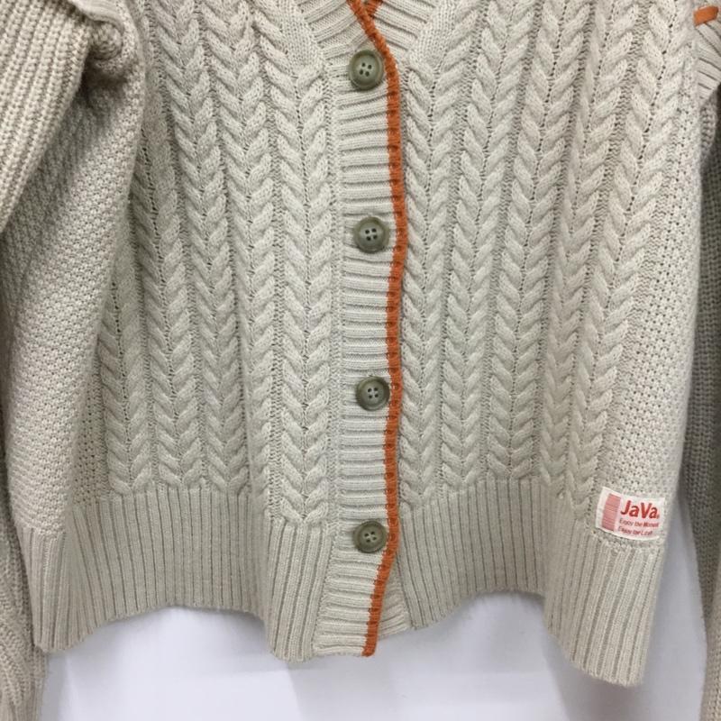 ジャバ Java カーディガン 長袖 XL 無地 ベージュ / ベージュ / beige レディース USED 古着 中古 10156087