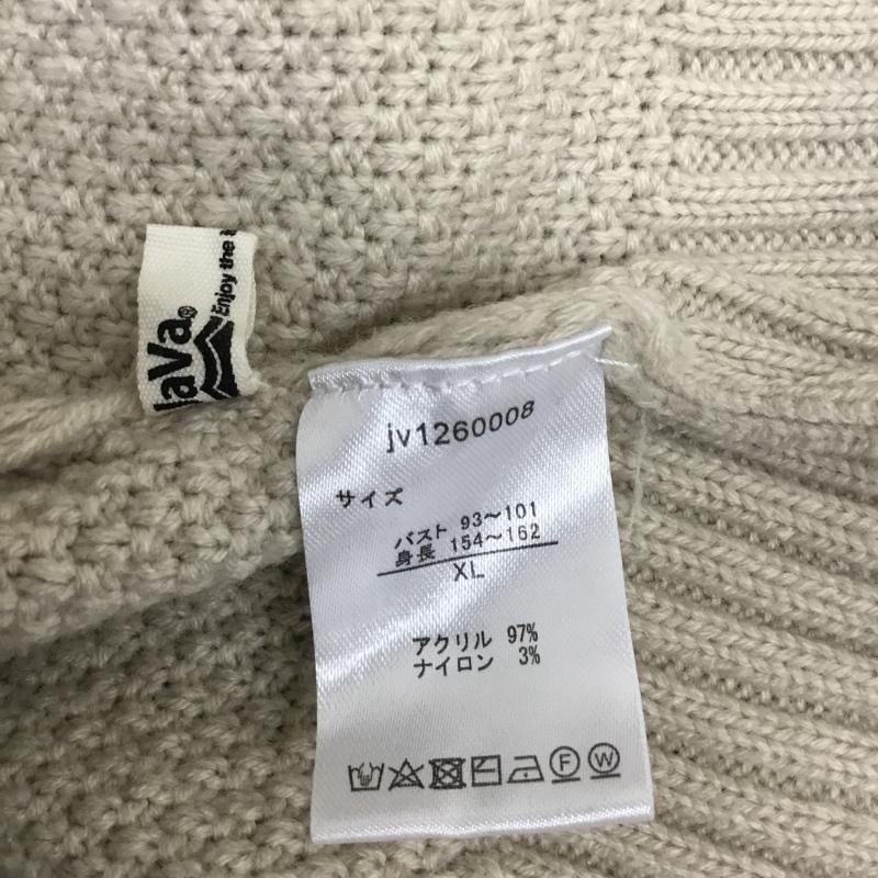 ジャバ Java カーディガン 長袖 XL 無地 ベージュ / ベージュ / beige レディース USED 古着 中古 10156087
