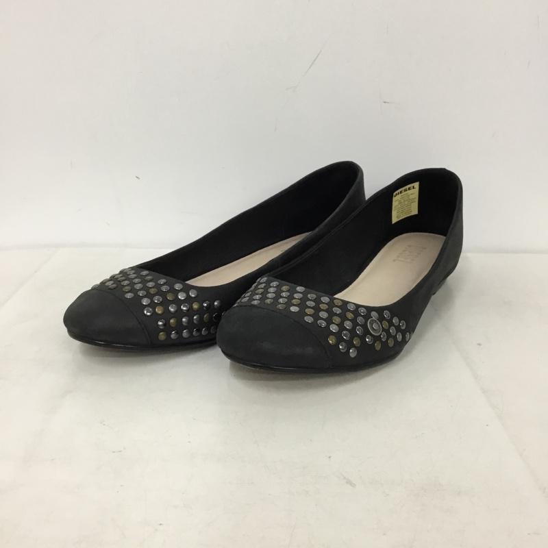 ディーゼル DIESEL パンプス パンプス BALLETH バレエシューズ スタッズ ラインストーン 38  黒 / ブラック / black レディース USED 古着 中古 10156090