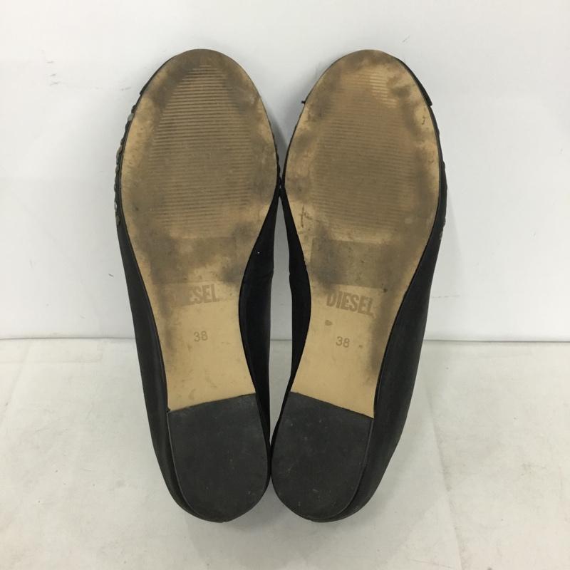 ディーゼル DIESEL パンプス パンプス BALLETH バレエシューズ スタッズ ラインストーン 38  黒 / ブラック / black レディース USED 古着 中古 10156090
