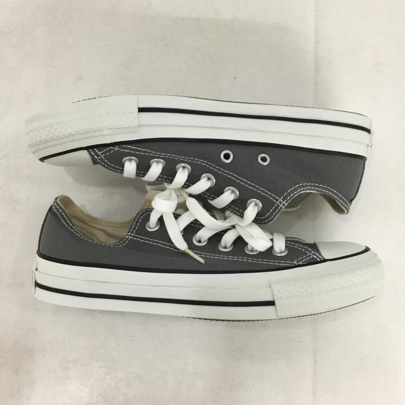 コンバース CONVERSE スニーカー スニーカー 1C989 CANVAS ALL STAR OX 23.5cm 23.5cm ロゴ、文字 灰 / グレー / gray X 白 / ホワイト / white レディース USED 古着 中古 10156091