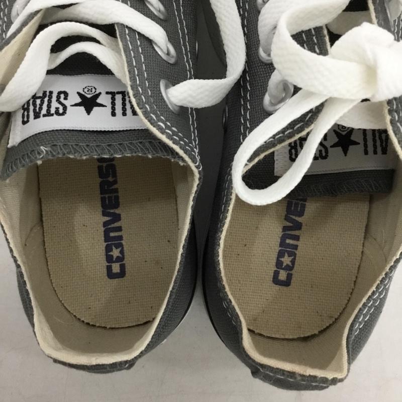 コンバース CONVERSE スニーカー スニーカー 1C989 CANVAS ALL STAR OX 23.5cm 23.5cm ロゴ、文字 灰 / グレー / gray X 白 / ホワイト / white レディース USED 古着 中古 10156091