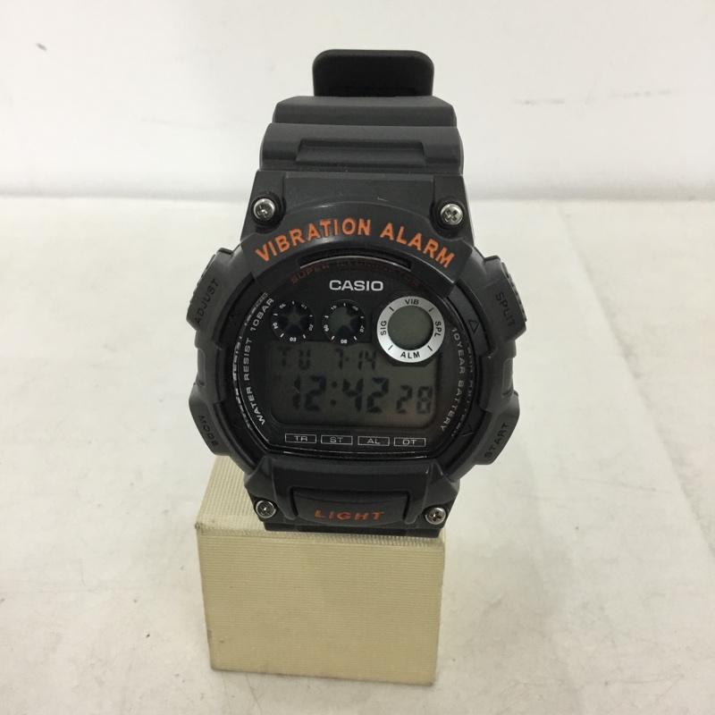 カシオ CASIO 腕時計 デジタル W-735H ロゴ、文字 ダークグレー / ダークグレー / メンズ USED 古着 中古 10156092