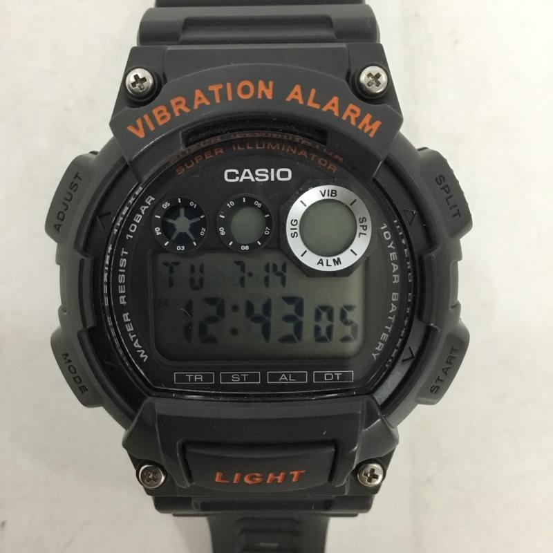 カシオ CASIO 腕時計 デジタル W-735H ロゴ、文字 ダークグレー / ダークグレー / メンズ USED 古着 中古 10156092
