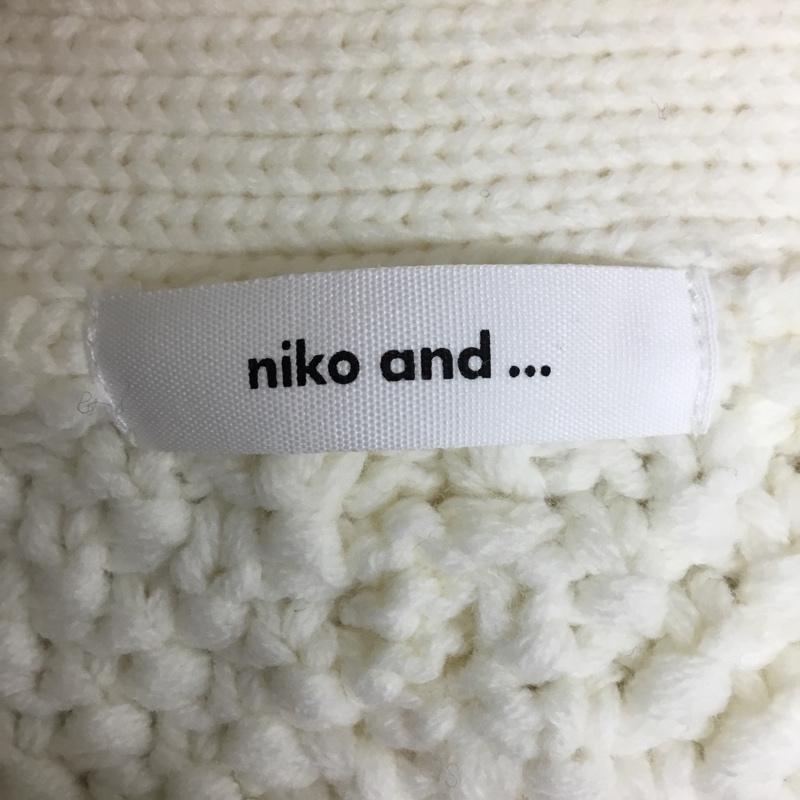 ニコアンド niko and... カーディガン 長袖 ST95WK32TO ケーブル編み長袖ロングカーディガン Vネック  アイボリー / アイボリー / レディース USED 古着 中古 10156095
