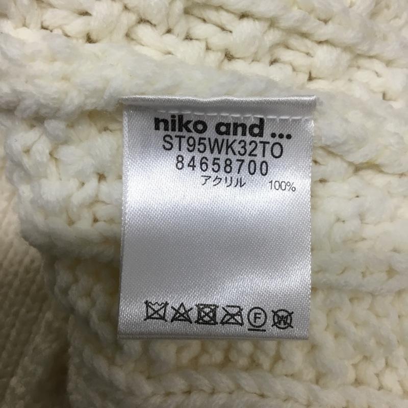 ニコアンド niko and... カーディガン 長袖 ST95WK32TO ケーブル編み長袖ロングカーディガン Vネック  アイボリー / アイボリー / レディース USED 古着 中古 10156095
