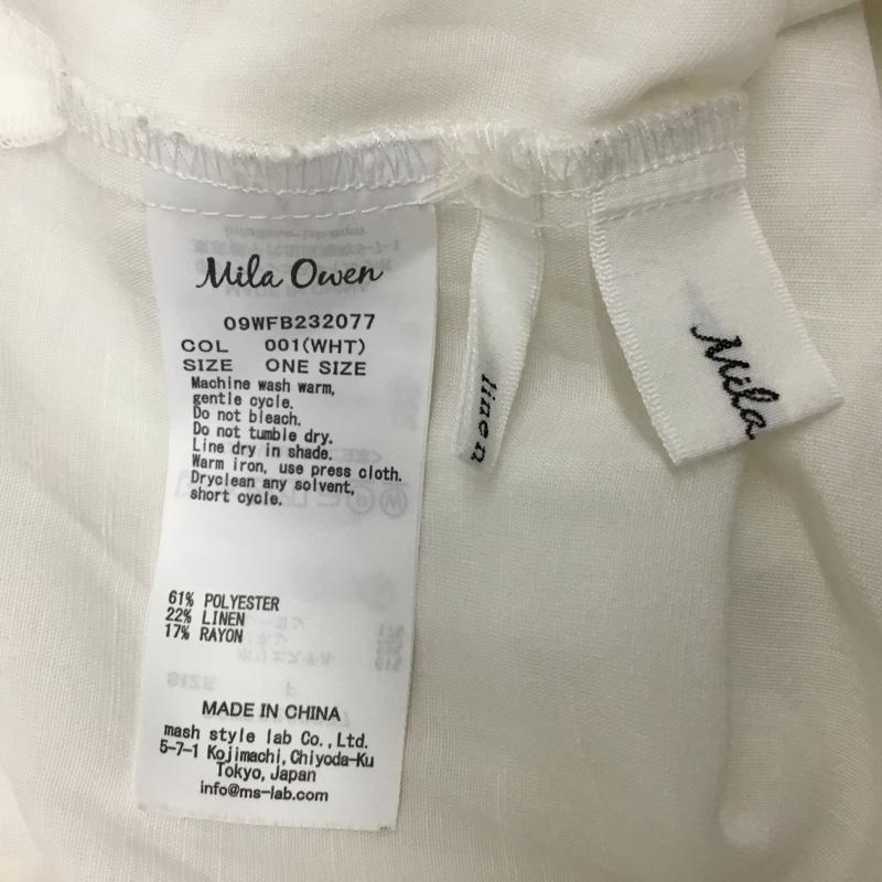 ミラオーウェン Mila Owen シャツ、ブラウス 半袖 09WFB232077 ポケットデザイン袖ロールアップシャツ ONE SIZE 無地 オフホワイト / オフホワイト / レディース USED 古着 中古 10156097