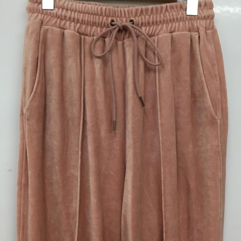 ニコアンド niko and... ボトムス ボトムス NKN36507AD ラビットタッチベロアパンツ long イージーパンツ 無地 桃 / ピンク / pink レディース USED 古着 中古 10156098