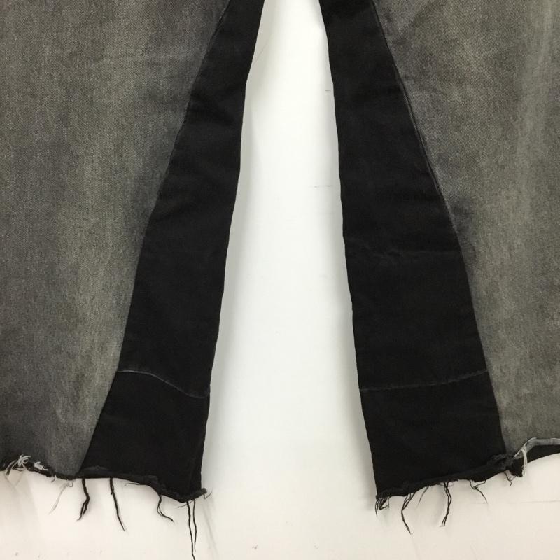 ジーナシス JEANASIS パンツ デニム、ジーンズ JS050831AA パッチワークフレアデニム M 無地 黒 / ブラック / black レディース USED 古着 中古 10156100