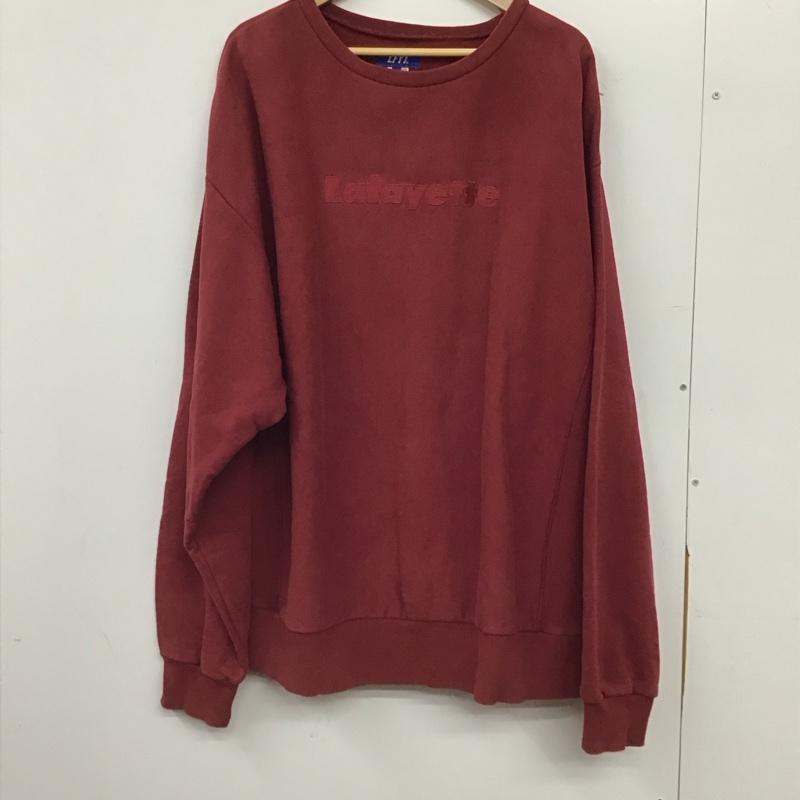ラファイエット Lafayette トレーナー 長袖 長袖トレーナー スウェット クルーネック プルオーバー XXL ロゴ、文字 えんじ / ワインレッド / dark red メンズ USED 古着 中古 10156108