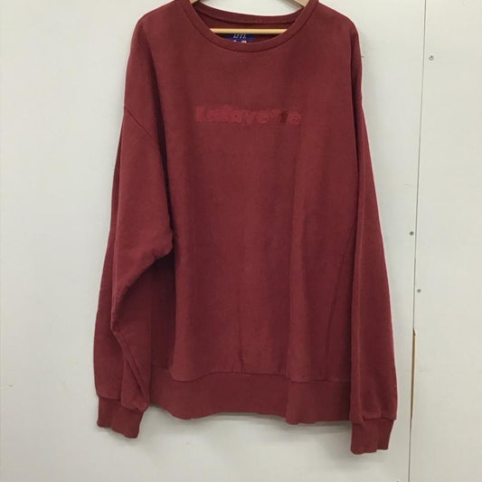 ラファイエット Lafayette トレーナー 長袖 長袖トレーナー スウェット クルーネック プルオーバー XXL ロゴ、文字 えんじ / ワインレッド / dark red メンズ USED 古着 中古 10156108