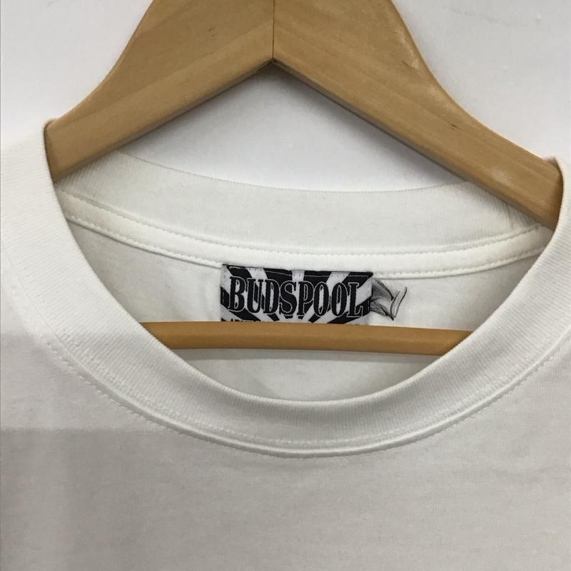 バッズプール BUDSPOOL Tシャツ 半袖 半袖カットソー プリントTシャツ クルーネックカットソー プリント 白 / ホワイト / white メンズ USED 古着 中古 10156109