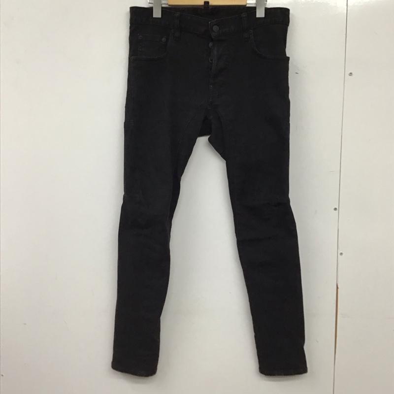 ディースクエアード2 DSQUARED2 パンツ デニム、ジーンズ デニムパンツ スリムパンツ カジュアルパンツ ストレッチパンツ 44インチ ロゴ、文字 ダークグレー / ダークグレー / メンズ USED 古着 中古 10156111