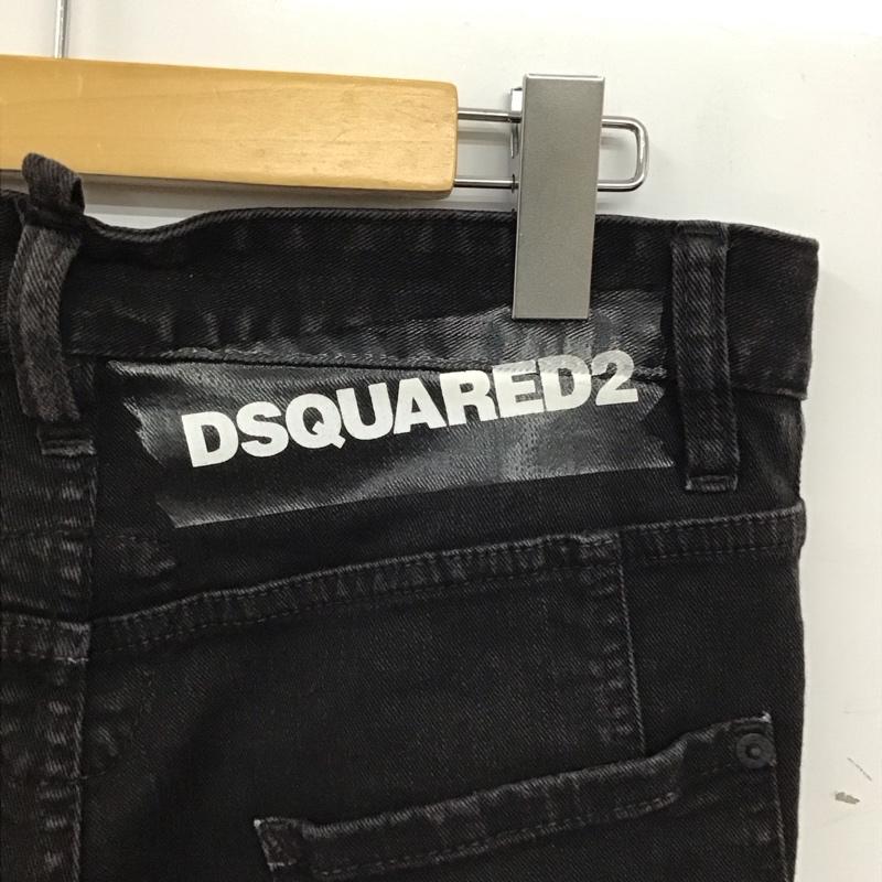 ディースクエアード2 DSQUARED2 パンツ デニム、ジーンズ デニムパンツ スリムパンツ カジュアルパンツ ストレッチパンツ 44インチ ロゴ、文字 ダークグレー / ダークグレー / メンズ USED 古着 中古 10156111