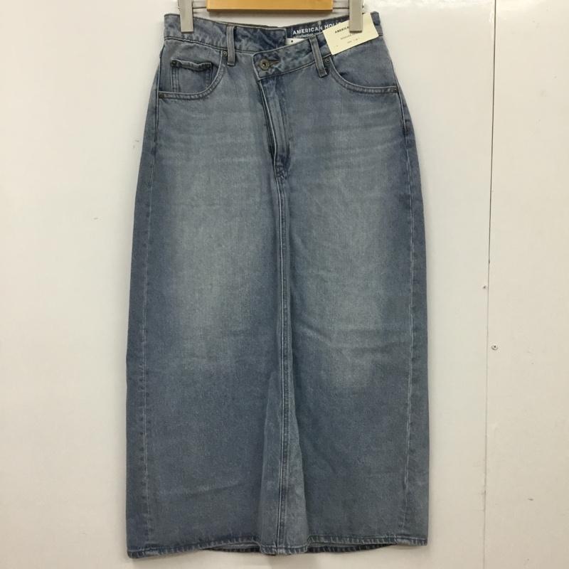 アメリカンホリック AMERICAN HOLIC スカート ロングスカート デニムスカート タグ付 M 無地 水色 / ライトブルー / レディース USED 古着 中古 10156117