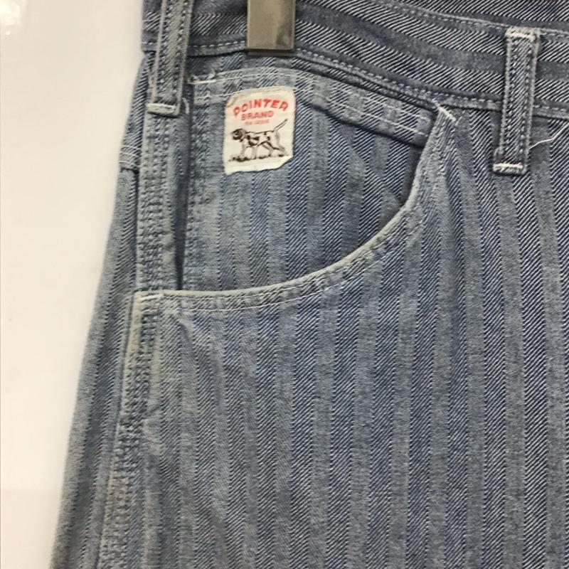 ポインター POINTER パンツ デニム、ジーンズ デニムパンツ ワイドパンツ カジュアルパンツ 32インチ ストライプ インディゴ / インディゴ / Indigo メンズ USED 古着 中古 10156121