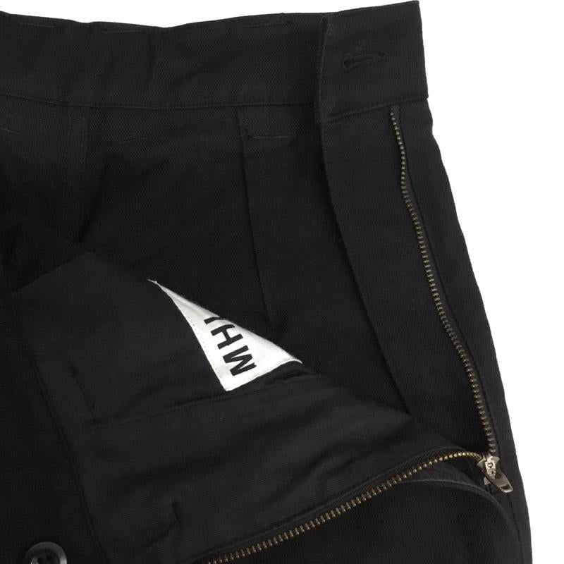 エムエイチエル MHL. パンツ スラックス 595-1243580 COTTON WOOL DRILL 2 無地 黒 / ブラック / black レディース USED 古着 中古 10156124