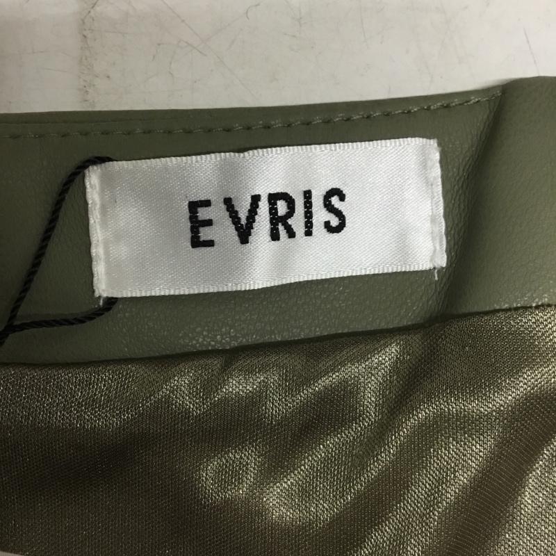 エヴリス EVRIS ワンピース ひざ丈スカート 372350303001 レザーライクミニワンピース FREE 無地 カーキ / カーキ / khaki レディース USED 古着 中古 10156127