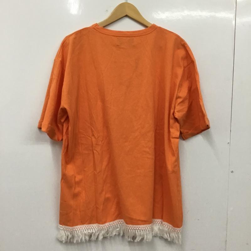 インヘリット INHERIT Tシャツ 半袖 タグ付 L 無地 橙 / オレンジ / orange レディース USED 古着 中古 10156131