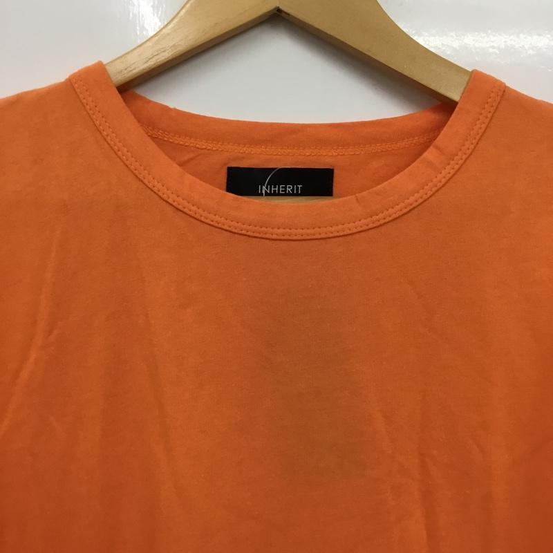 インヘリット INHERIT Tシャツ 半袖 タグ付 L 無地 橙 / オレンジ / orange レディース USED 古着 中古 10156131