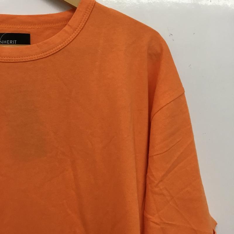インヘリット INHERIT Tシャツ 半袖 タグ付 L 無地 橙 / オレンジ / orange レディース USED 古着 中古 10156131