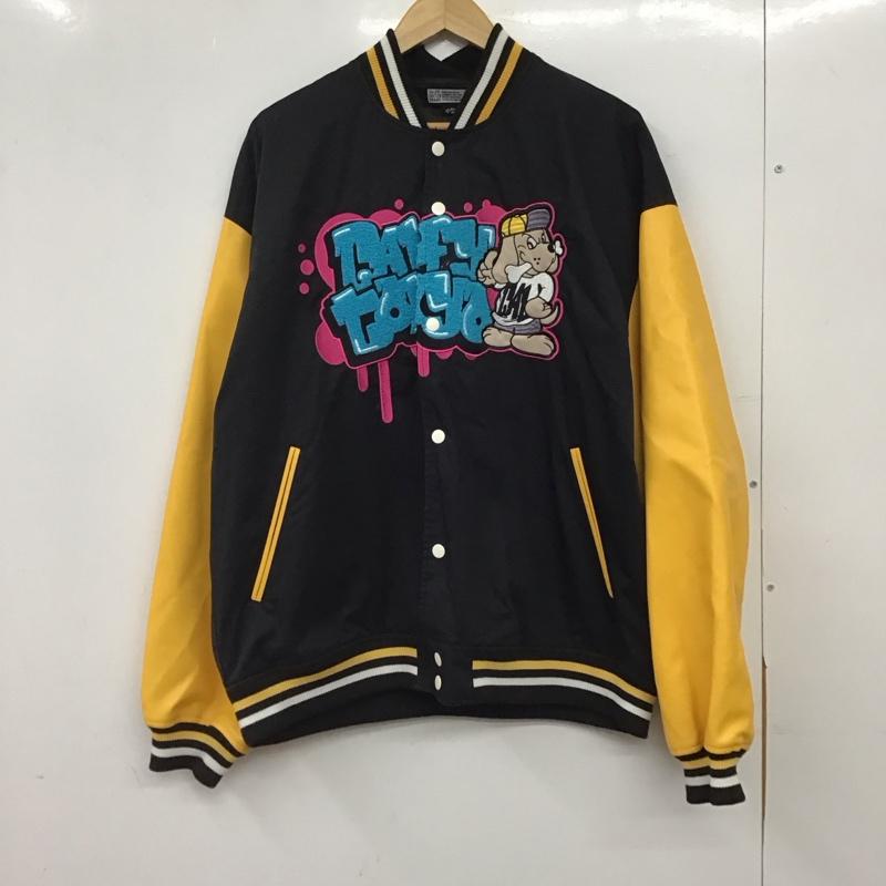 ガルフィー GALFY ジャケット、上着 ジャンパー、ブルゾン スタジャン フロントボタン アウター ロゴ、文字 黒 / ブラック / black X 黄 / イエロー / yellow メンズ USED 古着 中古 10156133