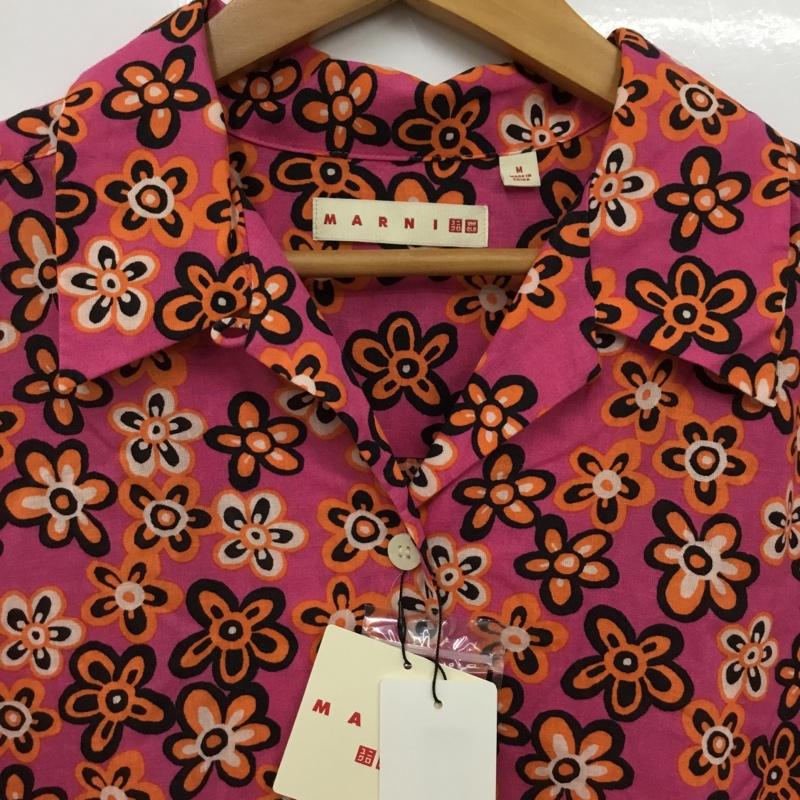 ユニクロ UNIQLO ワンピース ミニスカート MARNI オープンカラープリーツワンピース タグ付 M 花柄 X 総柄 マルチカラー / マルチカラー / multicolor レディース USED 古着 中古 10156134