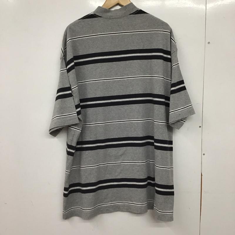 ノーティカ NAUTICA Tシャツ 半袖 半袖カットソー プリントTシャツ クルーネックカットソー L ボーダー柄 灰 / グレー / gray メンズ USED 古着 中古 10156138