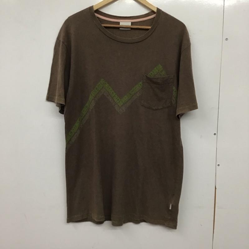 コロンビア Columbia Tシャツ 半袖 半袖カットソー プリントTシャツ クルーネックカットソー XL プリント 茶 / ブラウン / brown メンズ USED 古着 中古 10156140
