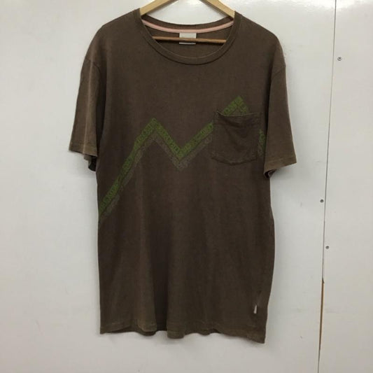 コロンビア Columbia Tシャツ 半袖 半袖カットソー プリントTシャツ クルーネックカットソー XL プリント 茶 / ブラウン / brown メンズ USED 古着 中古 10156140