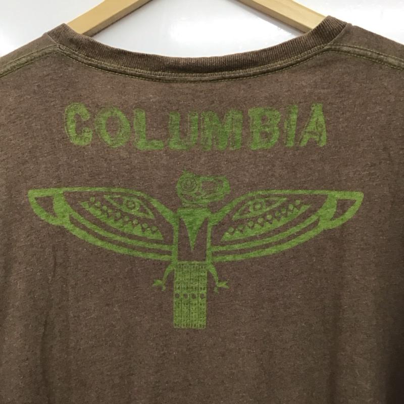 コロンビア Columbia Tシャツ 半袖 半袖カットソー プリントTシャツ クルーネックカットソー XL プリント 茶 / ブラウン / brown メンズ USED 古着 中古 10156140