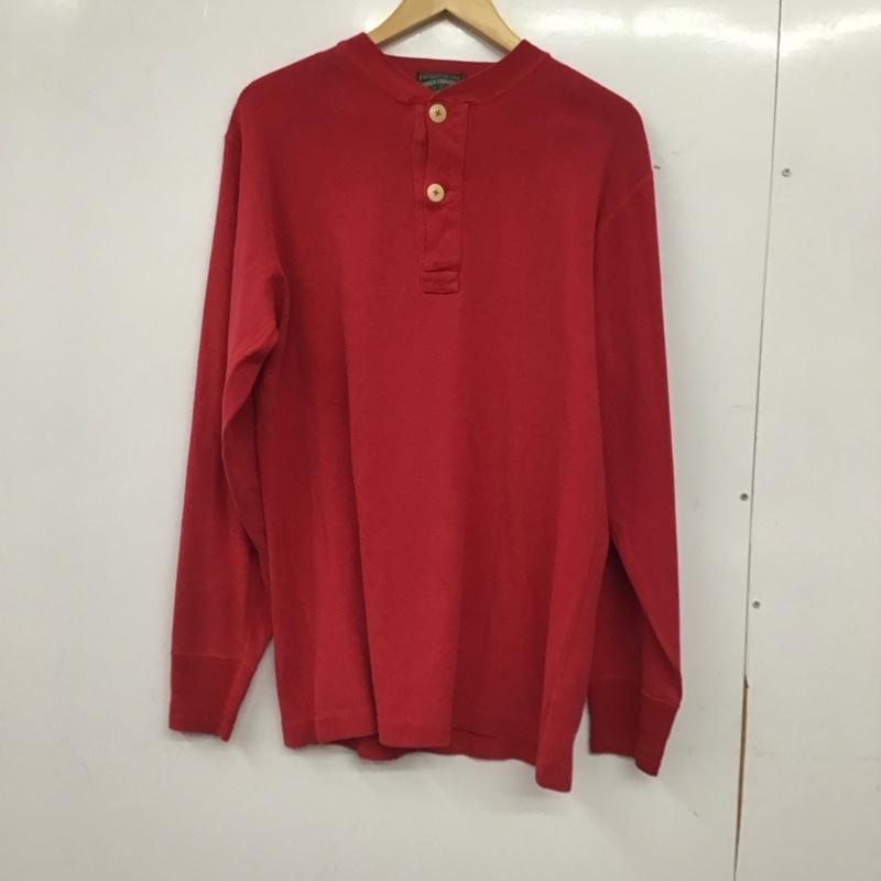 ポロカントリー POLO COUNTRY カットソー 長袖 長袖カットソー ヘンリーネックカットソー M 無地 赤 / レッド / red メンズ USED 古着 中古 10156142