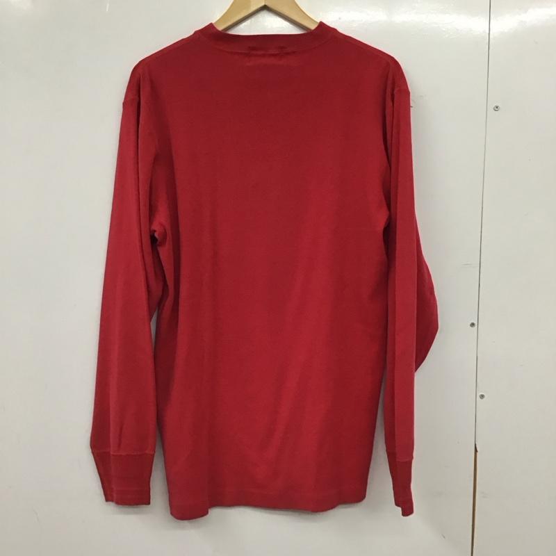 ポロカントリー POLO COUNTRY カットソー 長袖 長袖カットソー ヘンリーネックカットソー M 無地 赤 / レッド / red メンズ USED 古着 中古 10156142