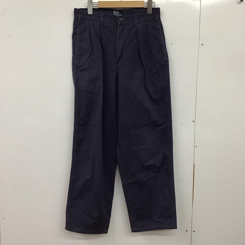 ポロバイラルフローレン Polo by RALPH LAUREN パンツ チノパン チノパン ワイドパンツ カジュアルパンツ 無地 紺 / ネイビー / navy メンズ USED 古着 中古 10156145