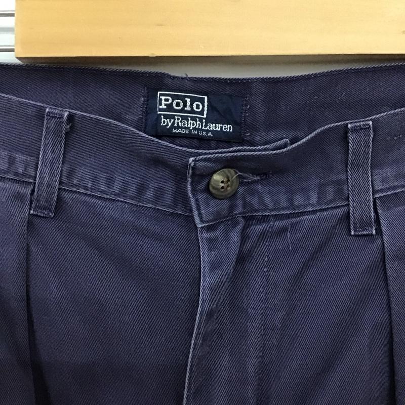 ポロバイラルフローレン Polo by RALPH LAUREN パンツ チノパン チノパン ワイドパンツ カジュアルパンツ 無地 紺 / ネイビー / navy メンズ USED 古着 中古 10156145