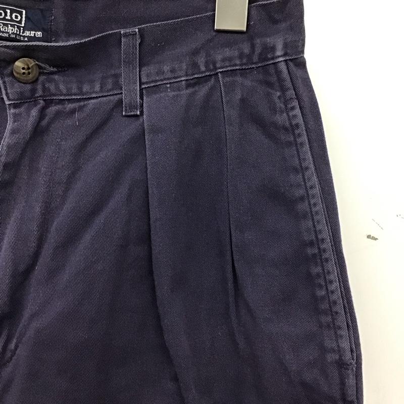 ポロバイラルフローレン Polo by RALPH LAUREN パンツ チノパン チノパン ワイドパンツ カジュアルパンツ 無地 紺 / ネイビー / navy メンズ USED 古着 中古 10156145