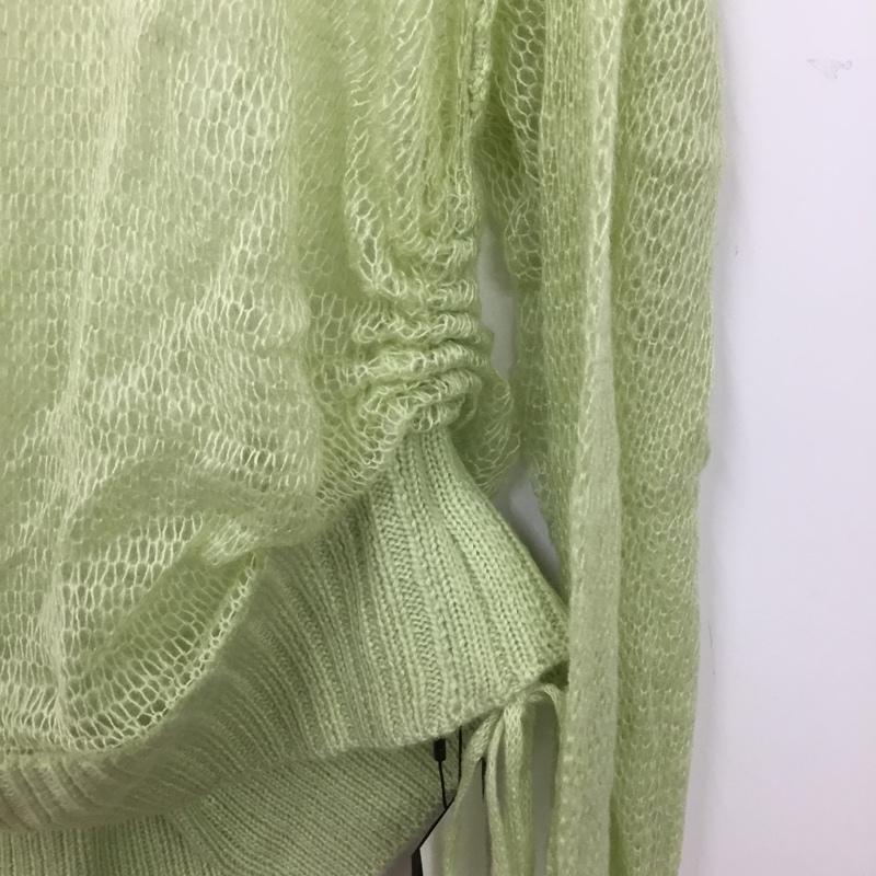 カスタネ Kastane ニット、セーター 長袖 kaz1051105A0001 刺繍シアーロゴニット タグ付 FREE 無地 薄緑 / ライトグリーン / レディース USED 古着 中古 10156149