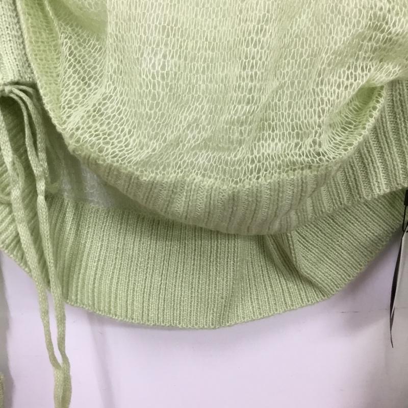 カスタネ Kastane ニット、セーター 長袖 kaz1051105A0001 刺繍シアーロゴニット タグ付 FREE 無地 薄緑 / ライトグリーン / レディース USED 古着 中古 10156149