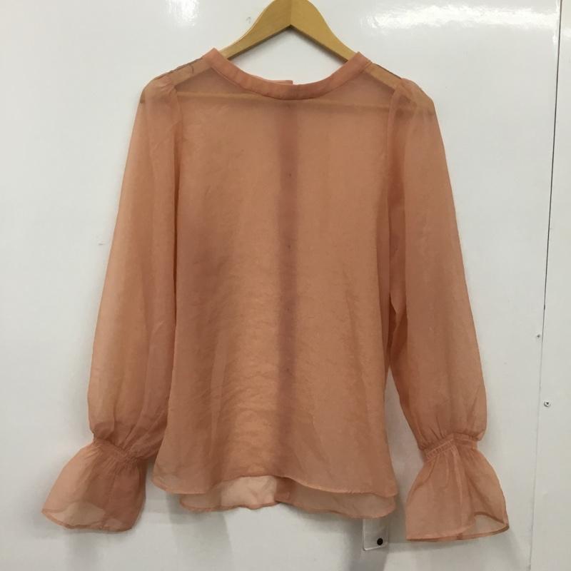 ミスティック mystic シャツ、ブラウス 長袖 シアーシャツ FREE 無地 橙 / オレンジ / orange レディース USED 古着 中古 10156150