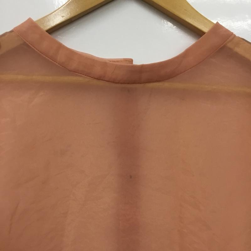 ミスティック mystic シャツ、ブラウス 長袖 シアーシャツ FREE 無地 橙 / オレンジ / orange レディース USED 古着 中古 10156150